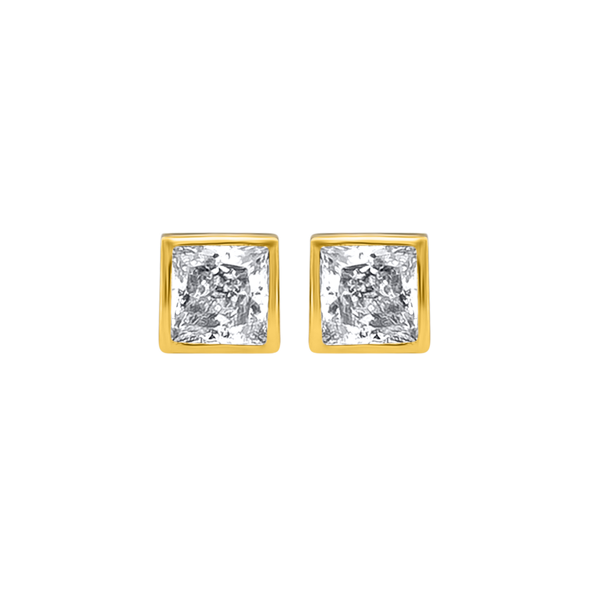 22K Gold CZ Earrings