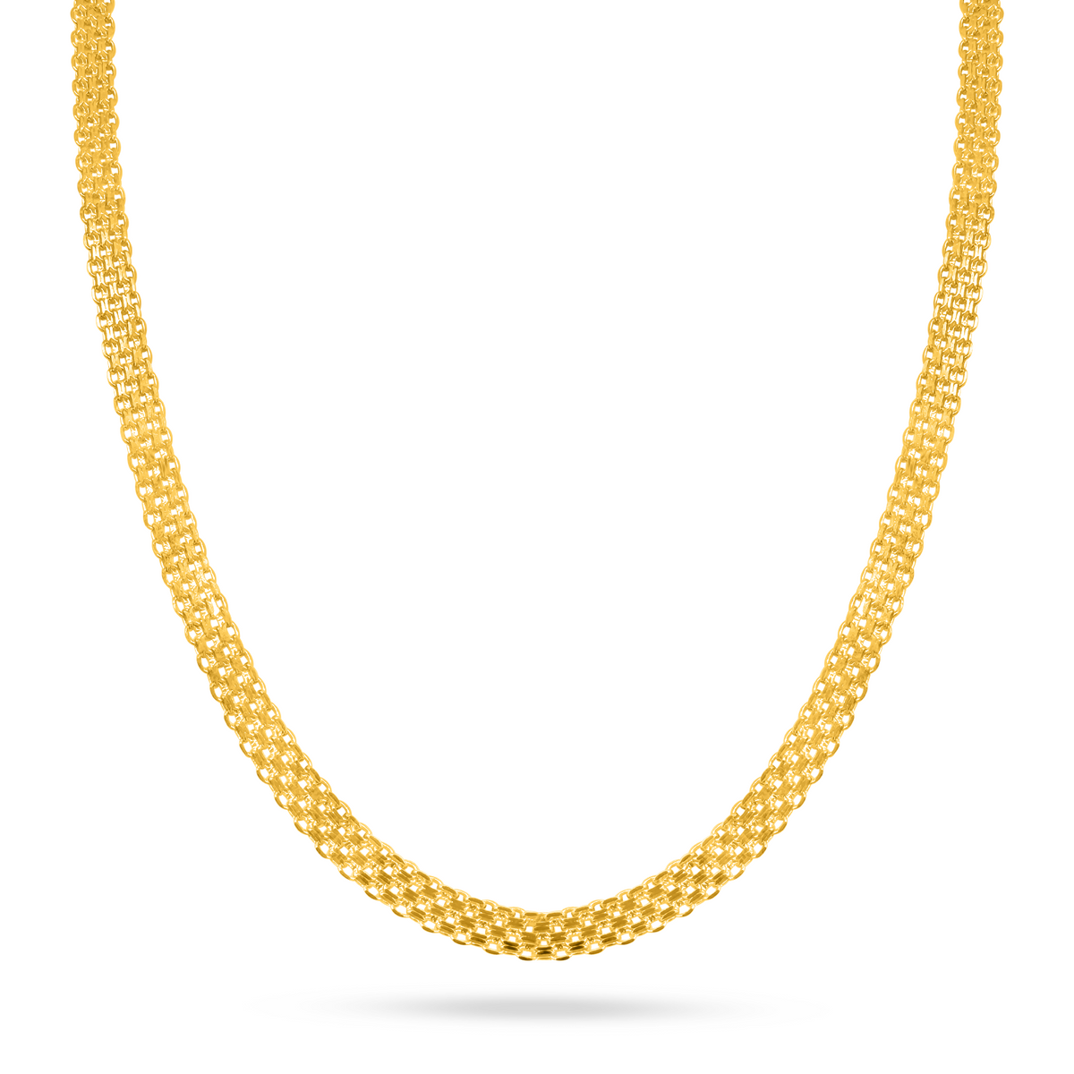 18K Gold Flat Chain - 21.75"