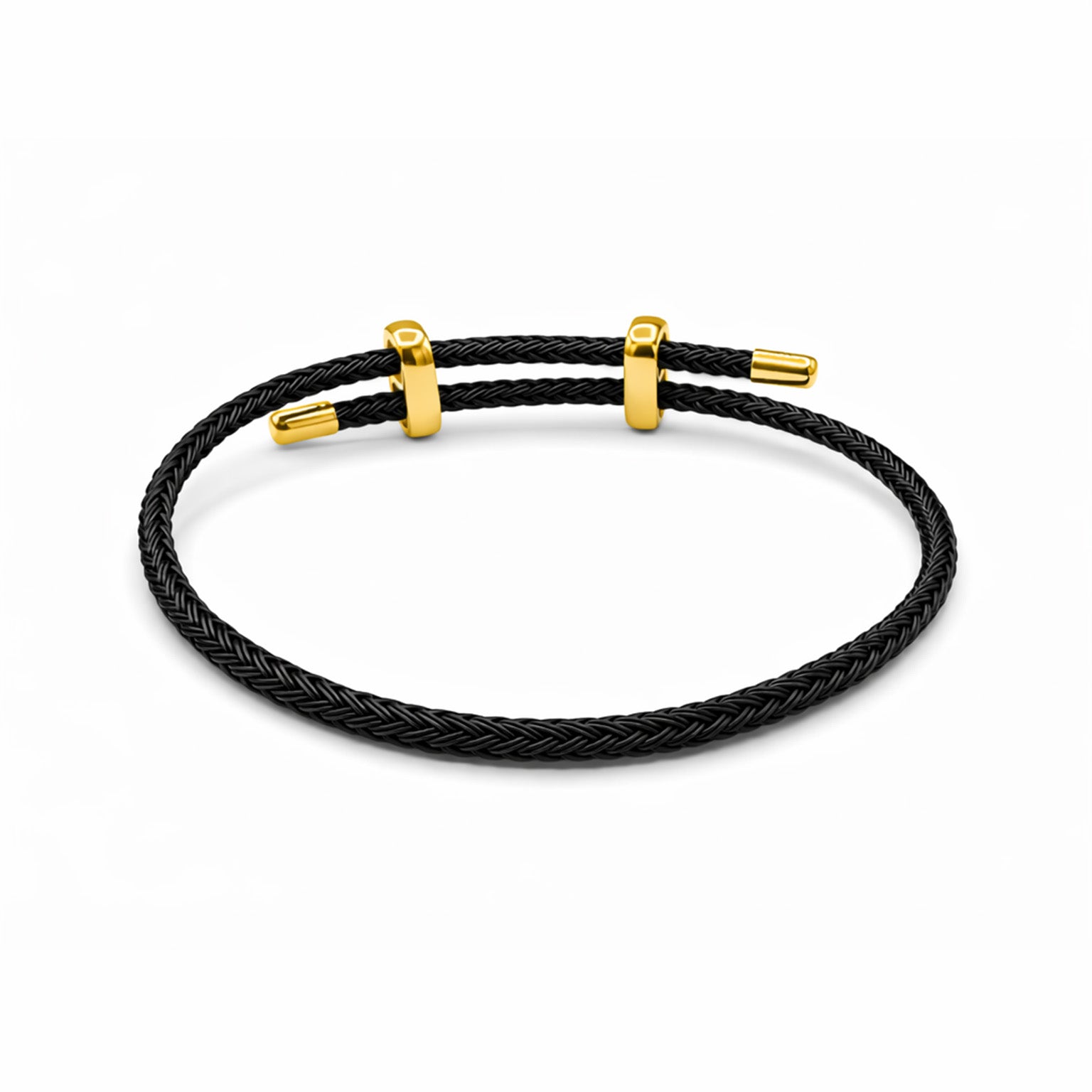 Braided Cord Adjustable Charm Bracelet