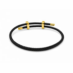 Braided Cord Adjustable Charm Bracelet