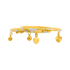 22K Gold Baby Pipe Bangle Bracelets