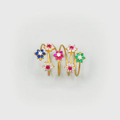 18K Gold Spring Ring