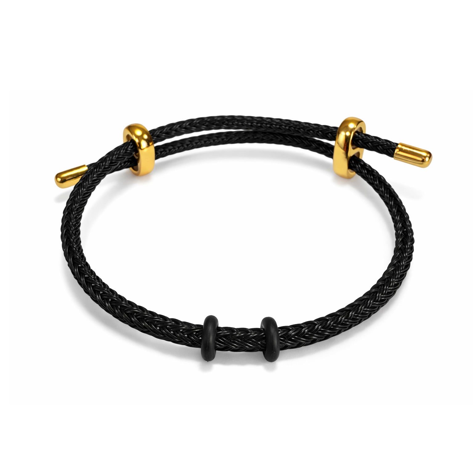 Braided Cord Adjustable Charm Bracelet