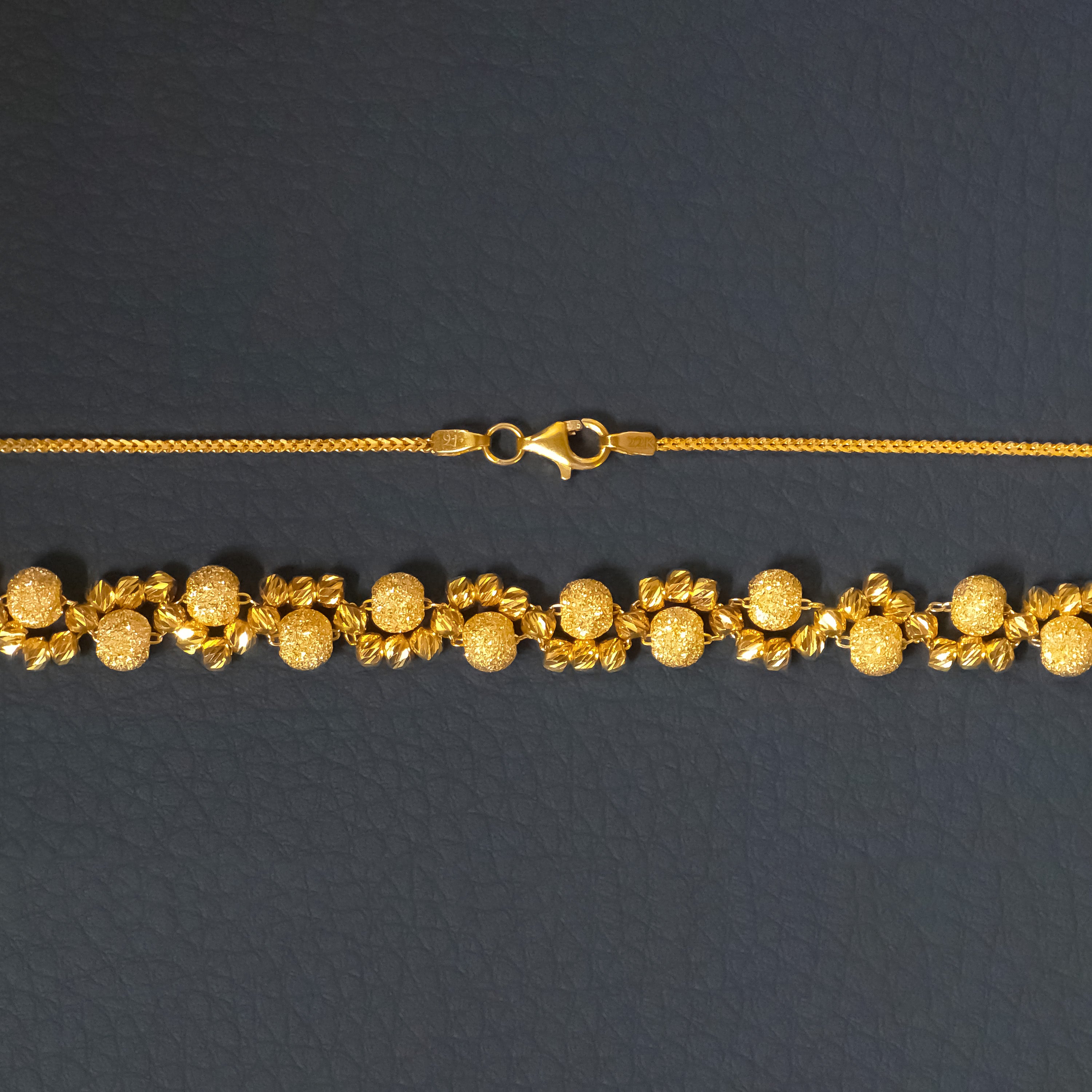 22K Gold Necklace & Earrings Set