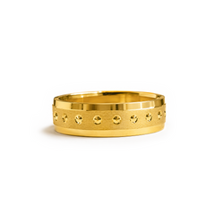 22K Gold Constellation Wedding Band