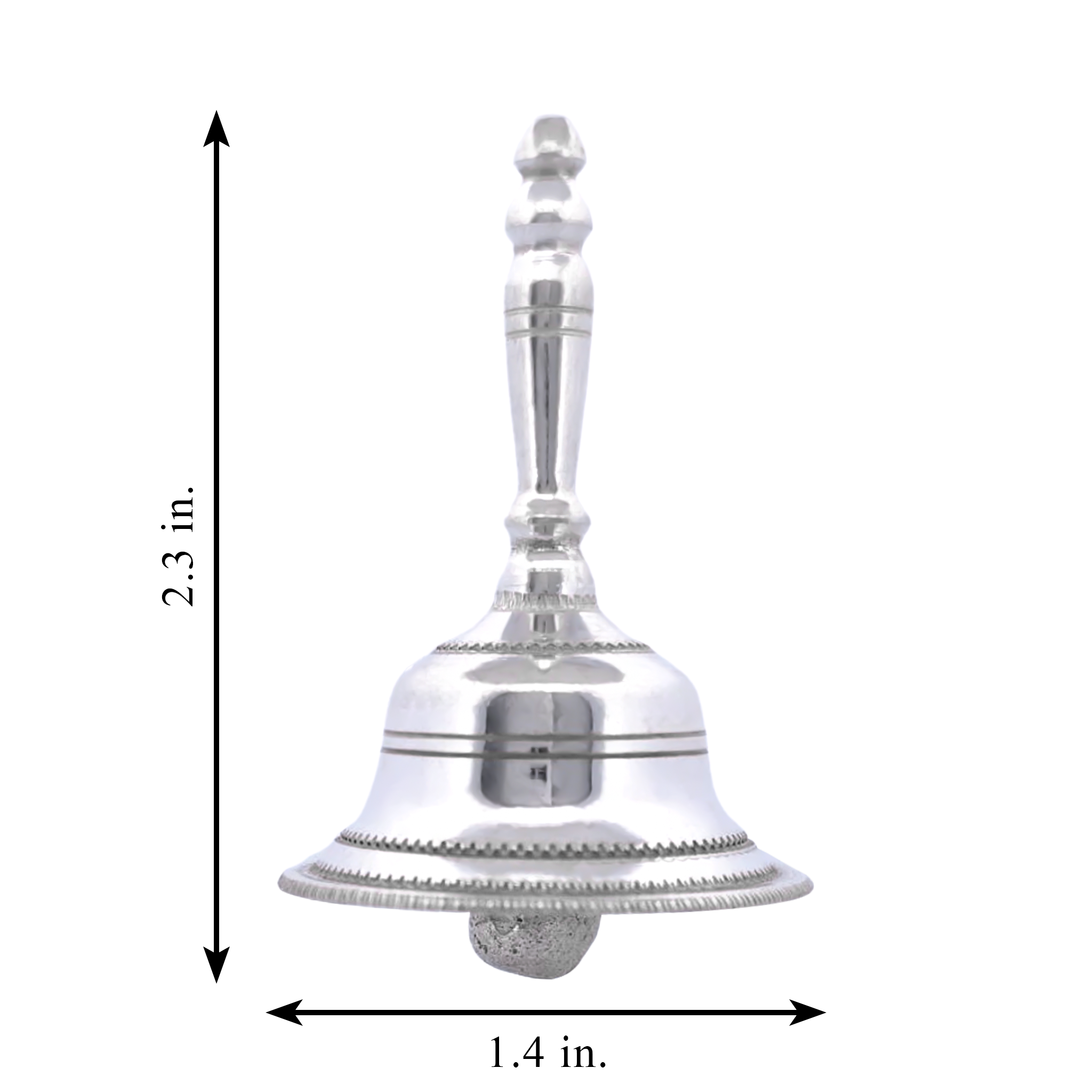 Silver Handheld Bell