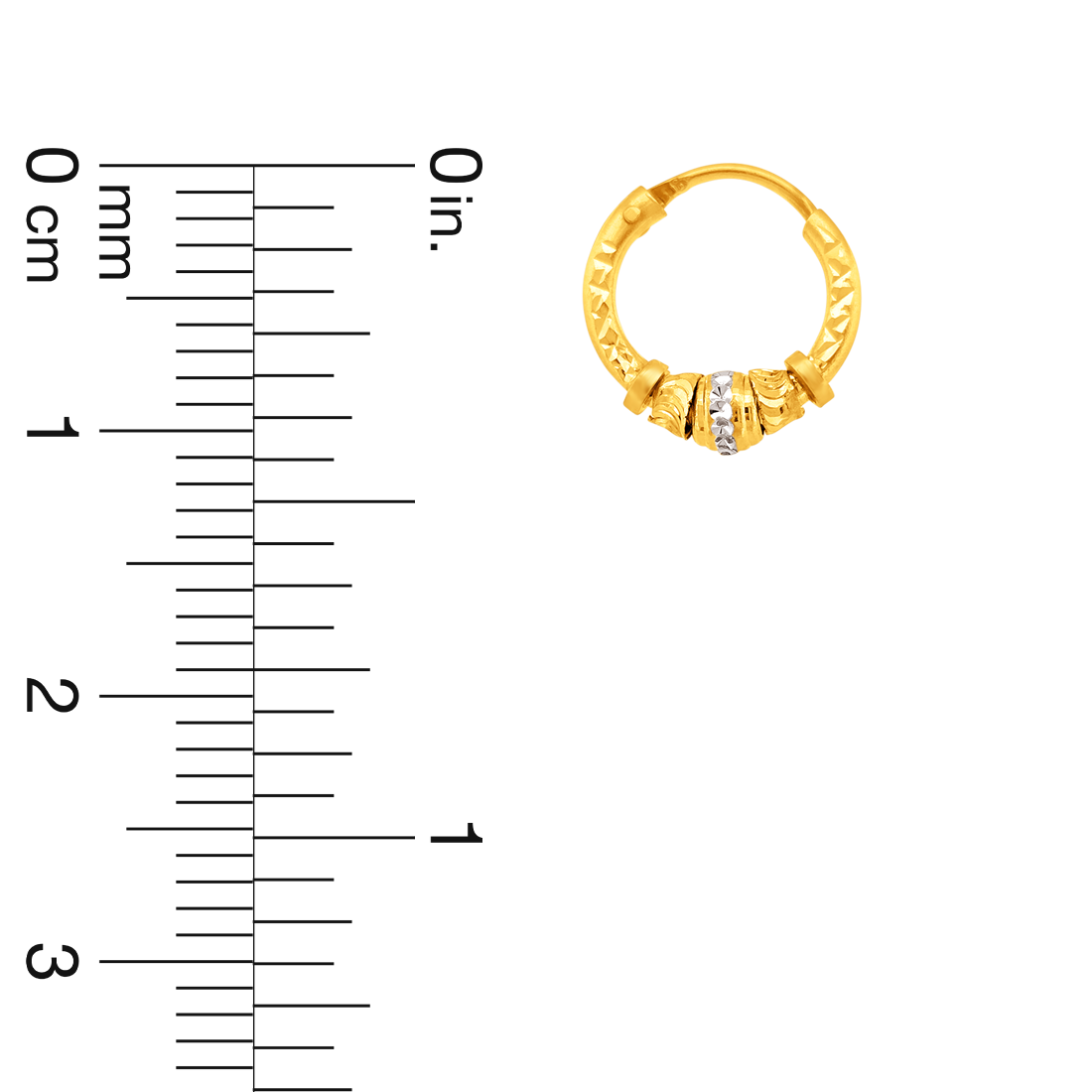 22K Gold Luxe Heritage Hoop Earrings