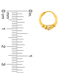 22K Gold Luxe Heritage Hoop Earrings