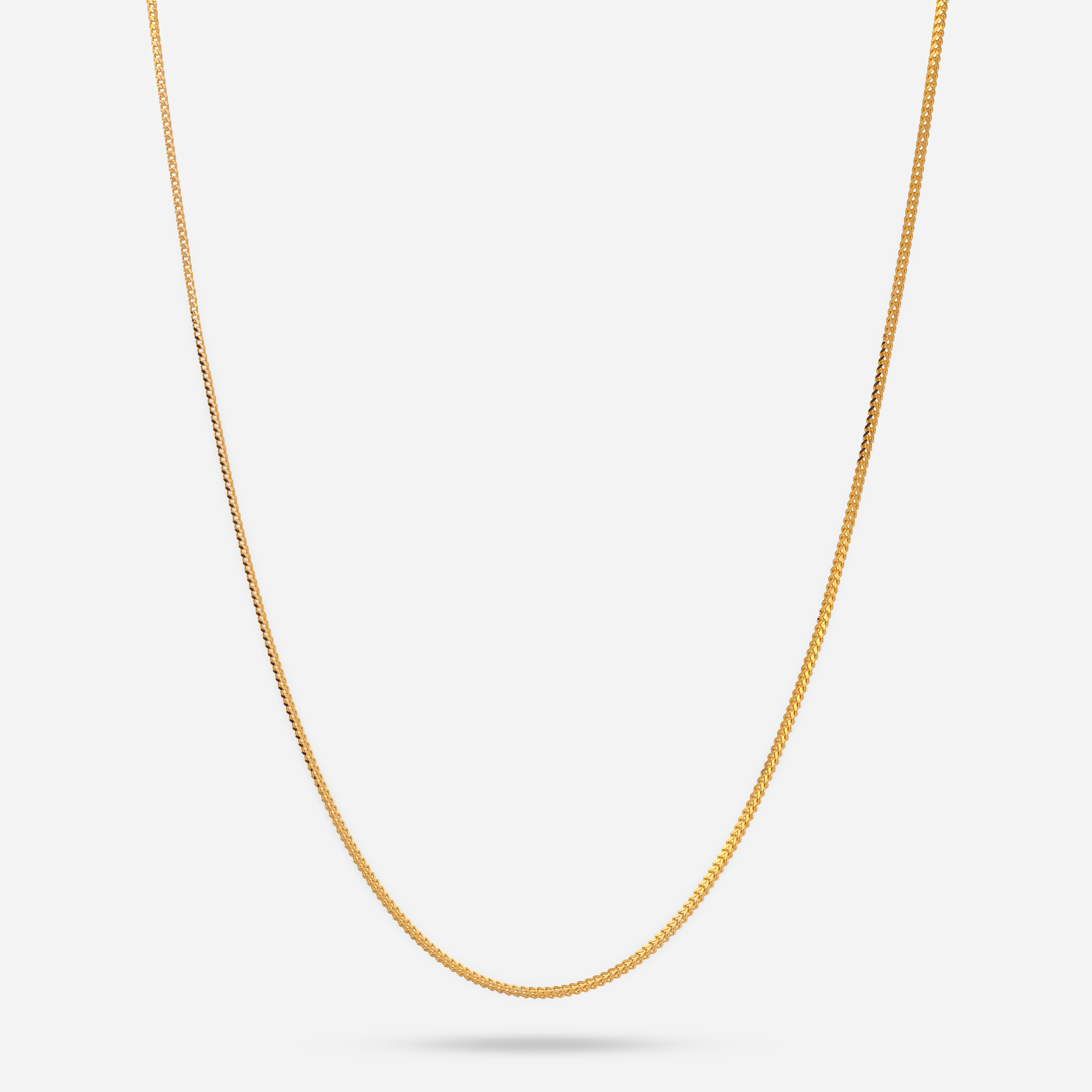 22K Gold Franco Foxtail Chain - 18"