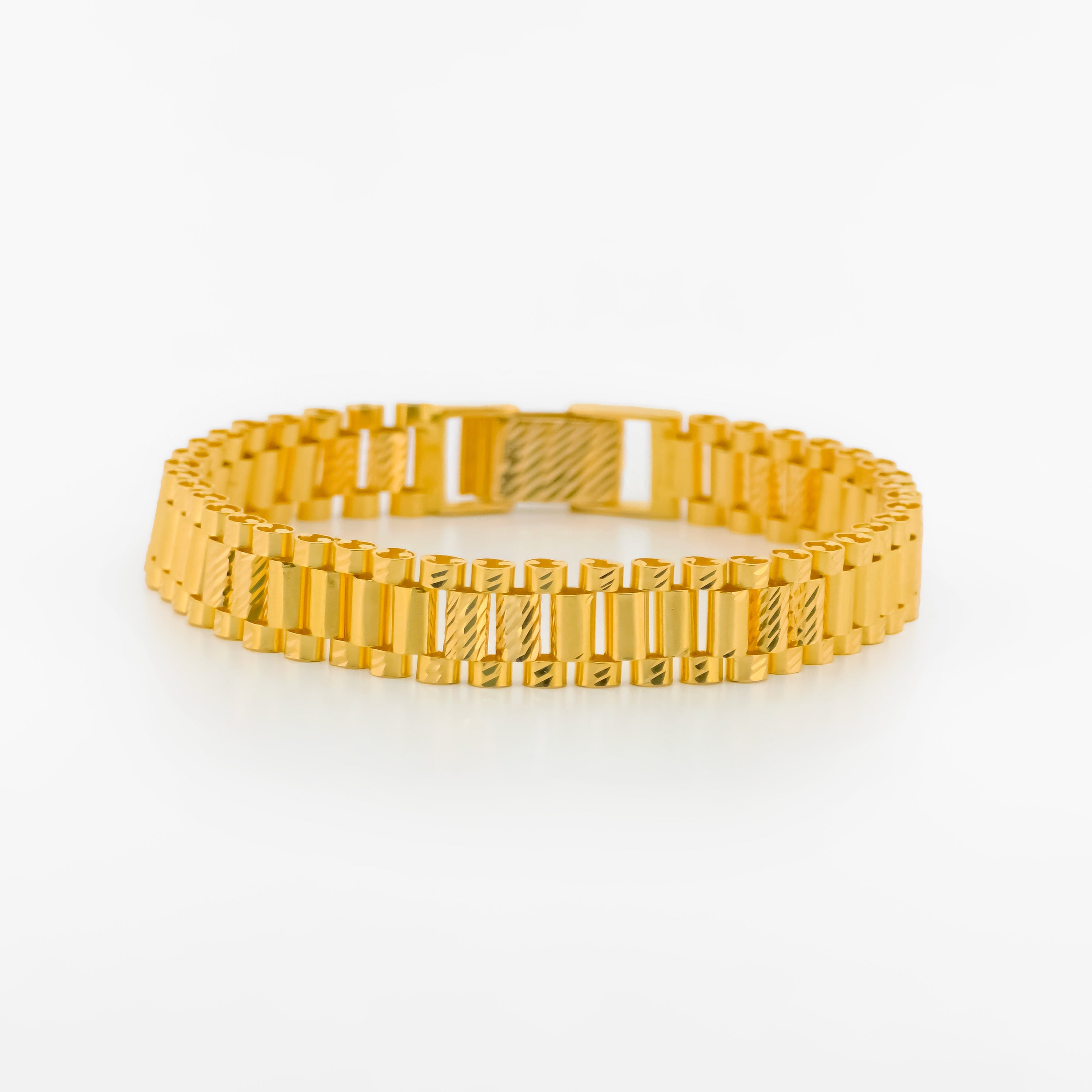 22K Gold Crown Bracelet 6"