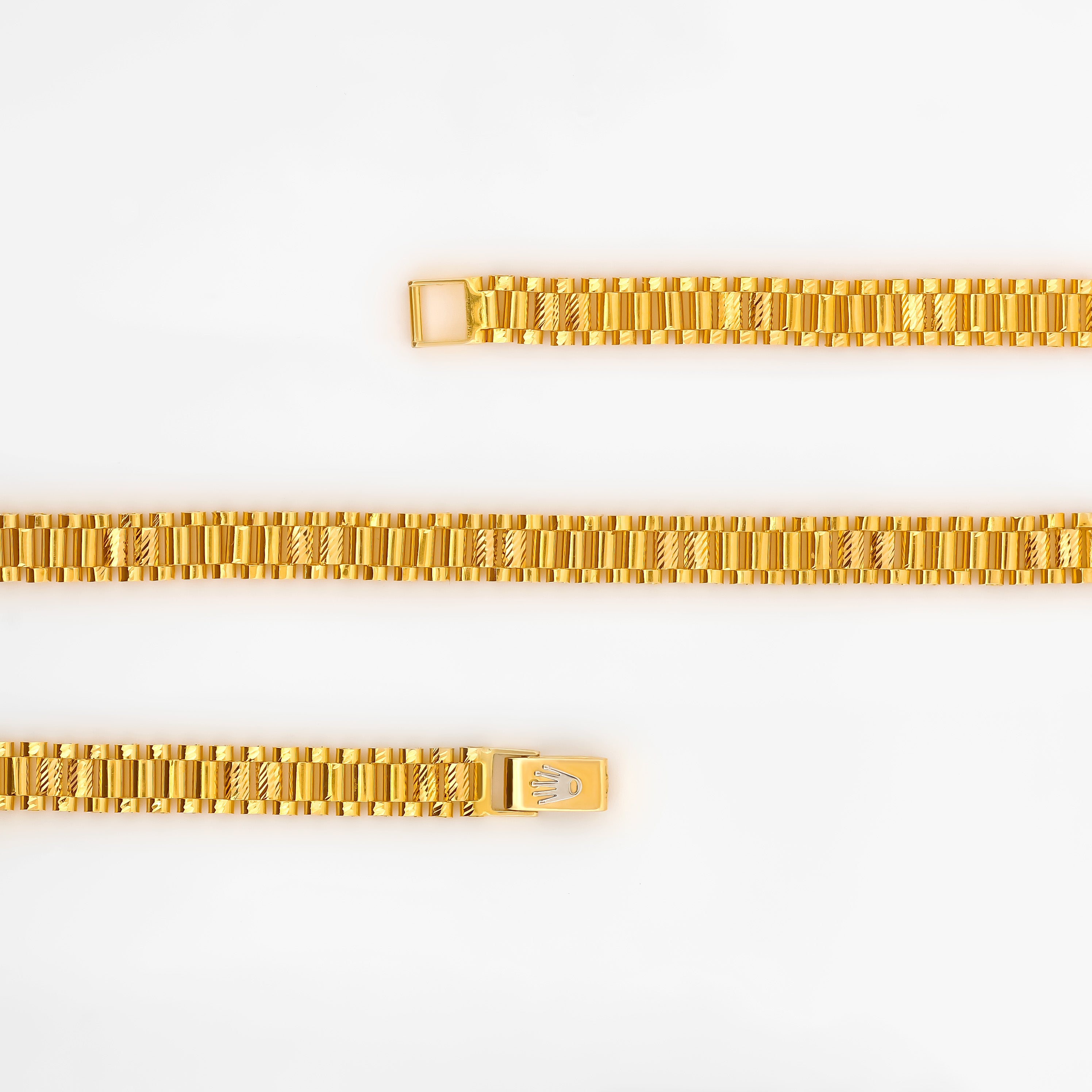22K Gold Crown Bracelet 6"