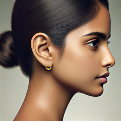 22K Gold Exquisite Hoop Earrings