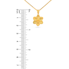 22K Gold Rainbow Floral Pendant