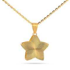 22K Gold Rainbow Star Pendant
