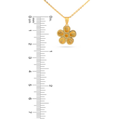 22K Gold Rainbow Flower Pendant