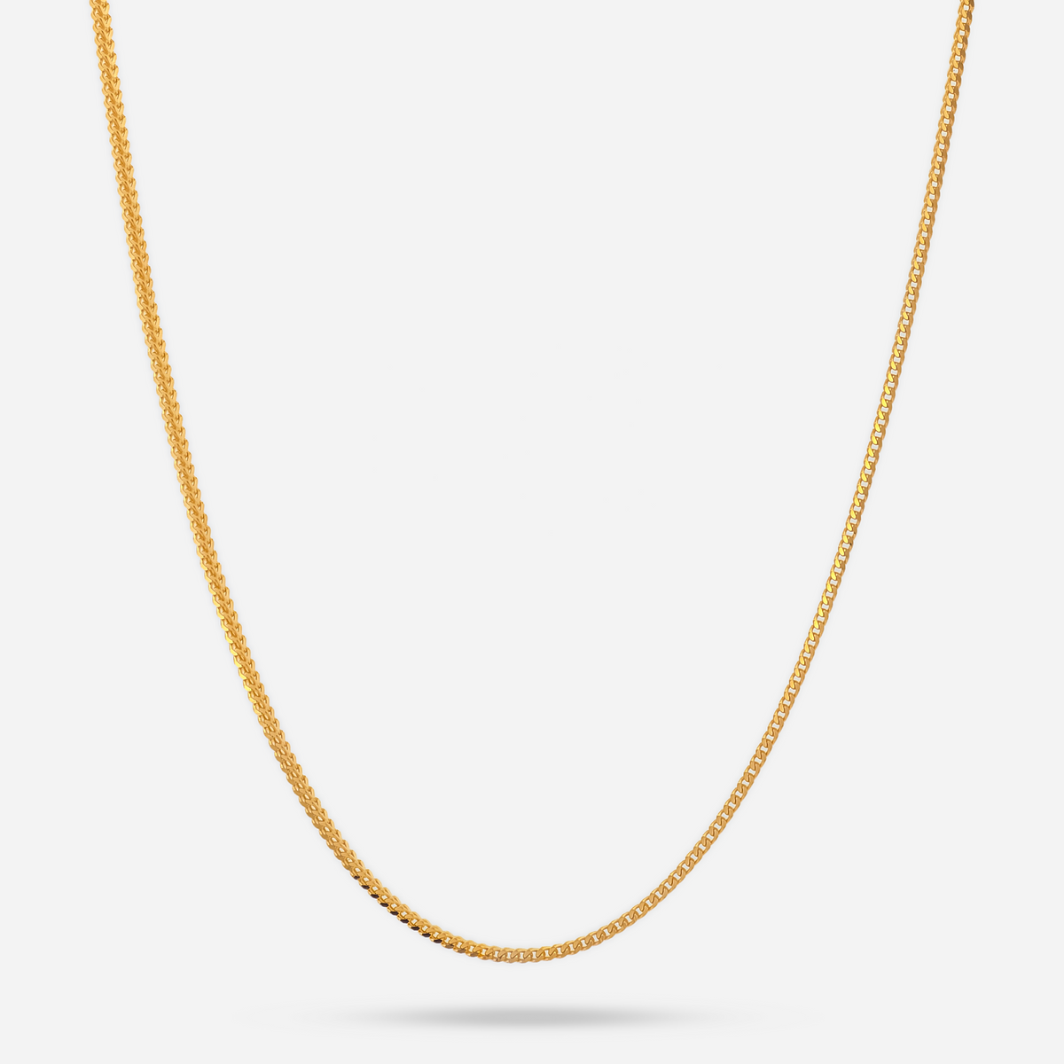 22K Gold Franco Foxtail Chain - 14"