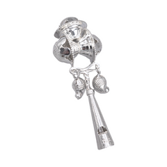 Silver Baby Traditional Rattle