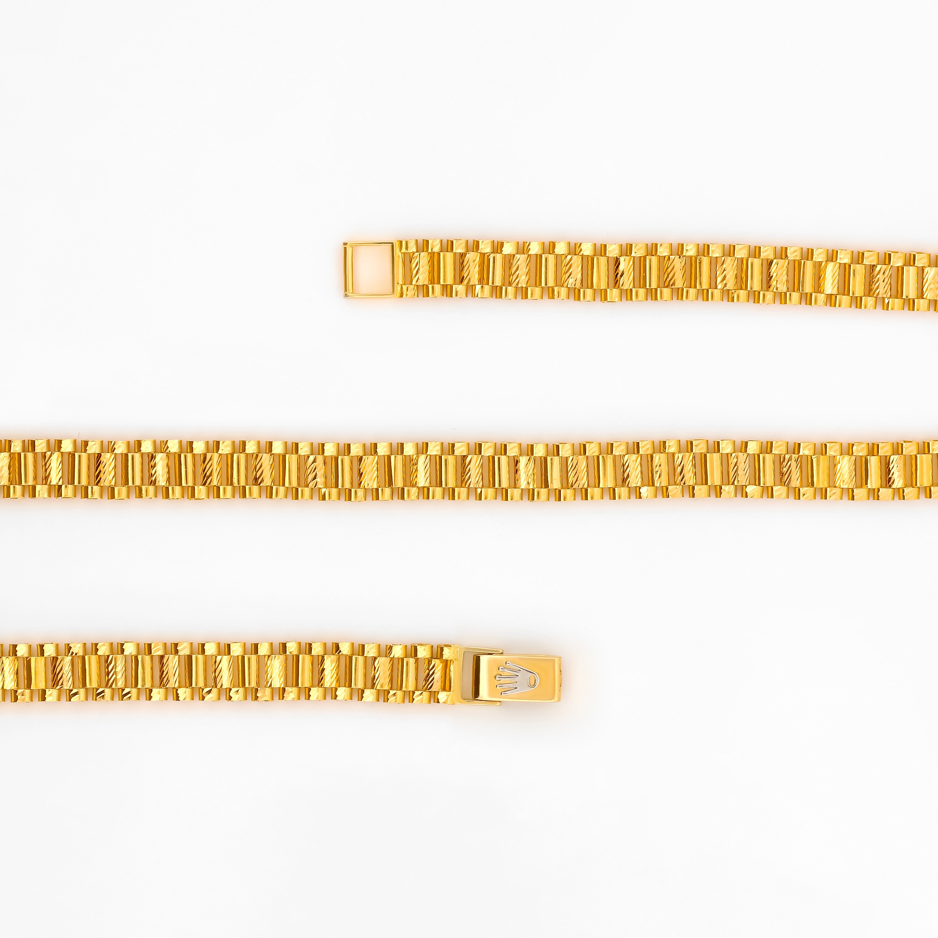 22K Gold Unisex Crown Bracelet