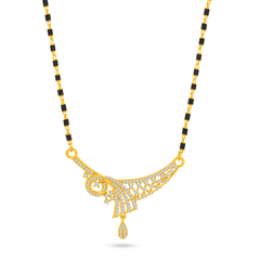 22K Gold Radiant Peacock-Inspired Mangalsutra Necklace