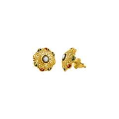 22K Gold Regal Pearl Earrings