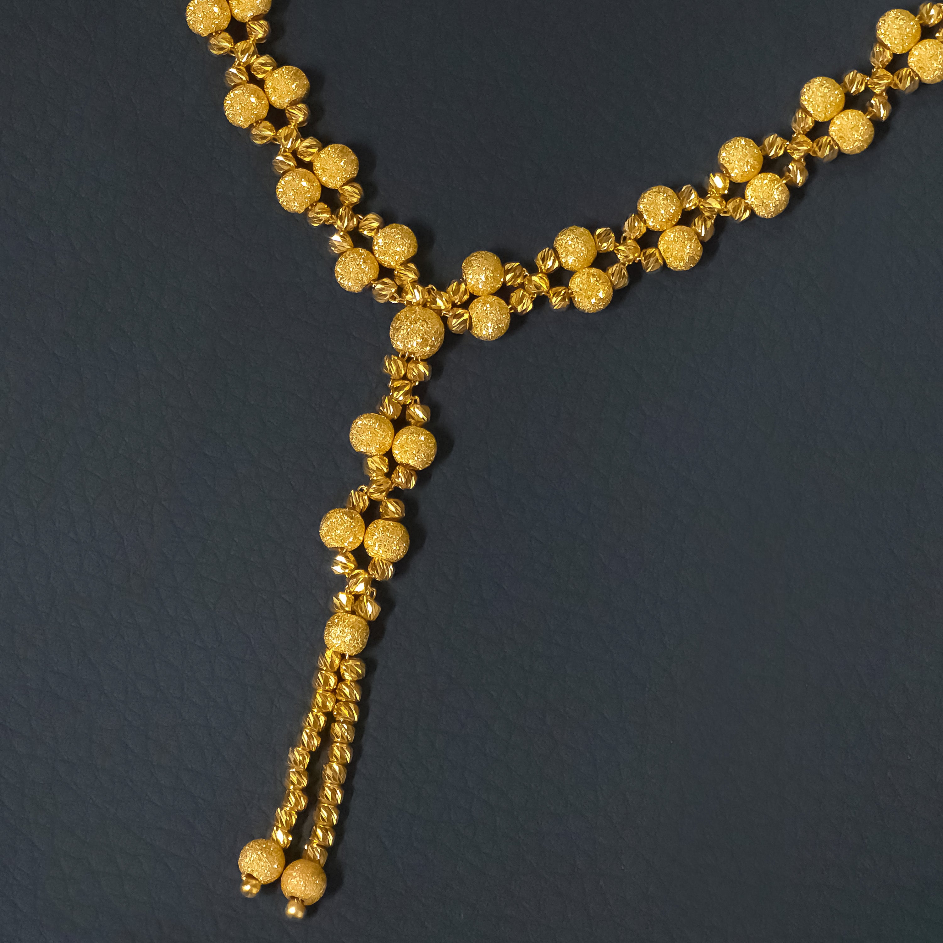 22K Gold Necklace & Earrings Set