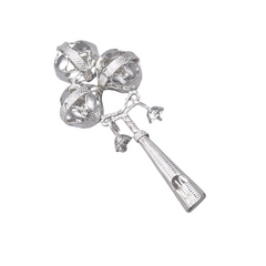 Silver Baby Triple Bell Rattle