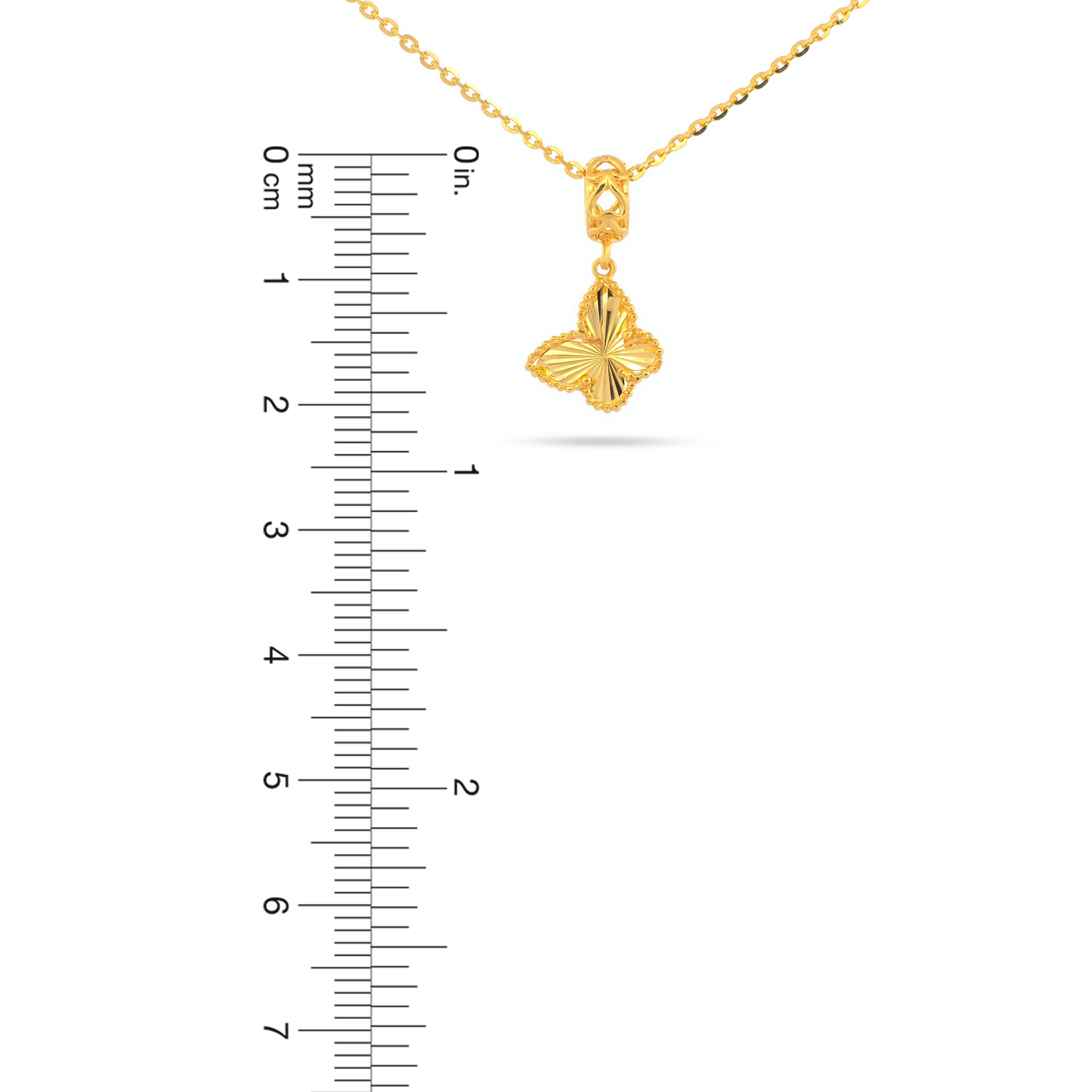 22K Gold Butterfly Pendant