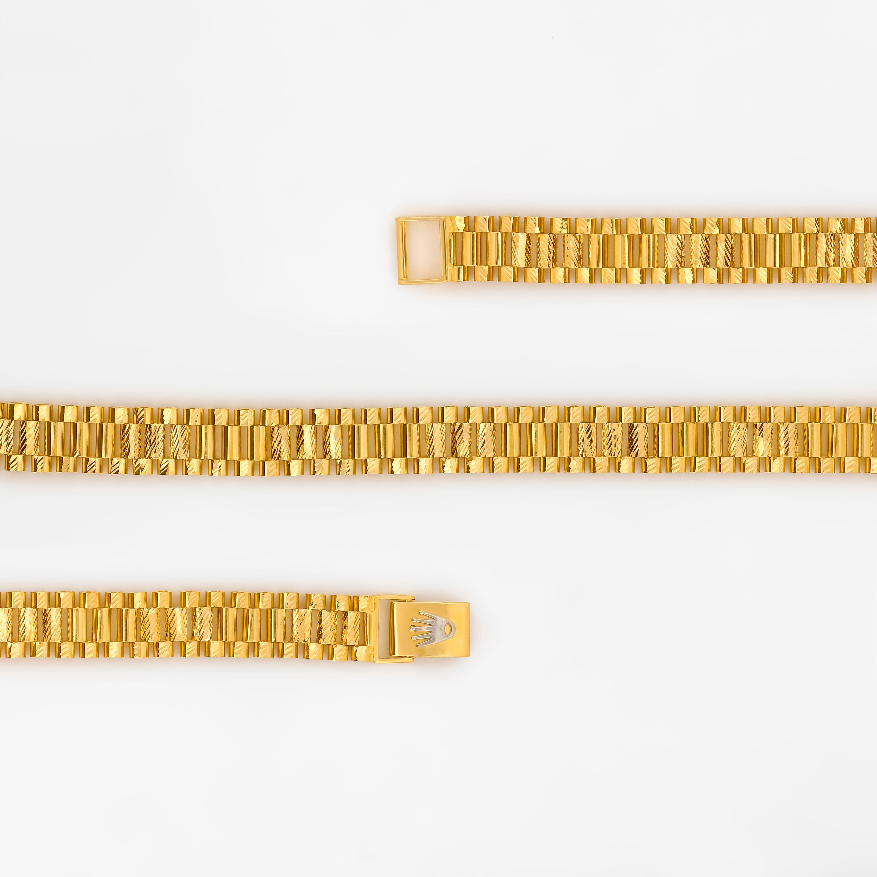 22K Gold Crown Mens Bracelet