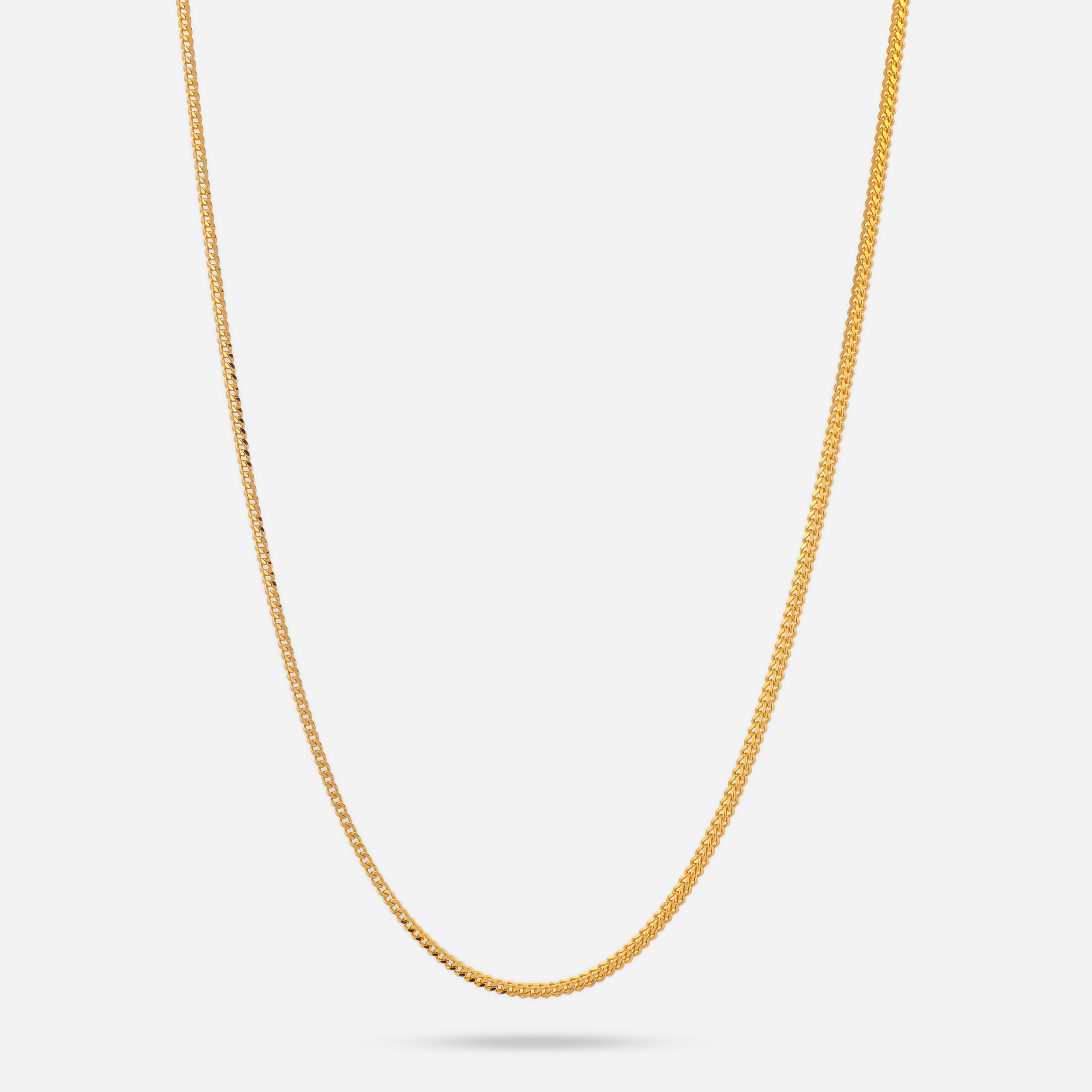 22K Gold Franco Foxtail Chain - 14"