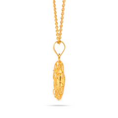 22K Gold Rose Drop Pendant