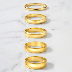 22K Gold Dome Wedding Band