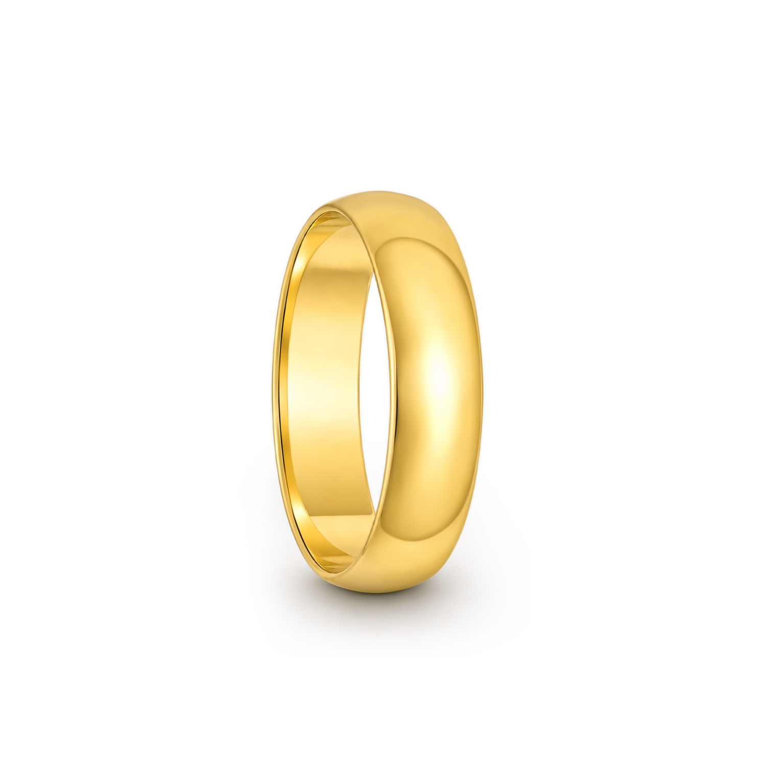 22K Gold Dome Wedding Band