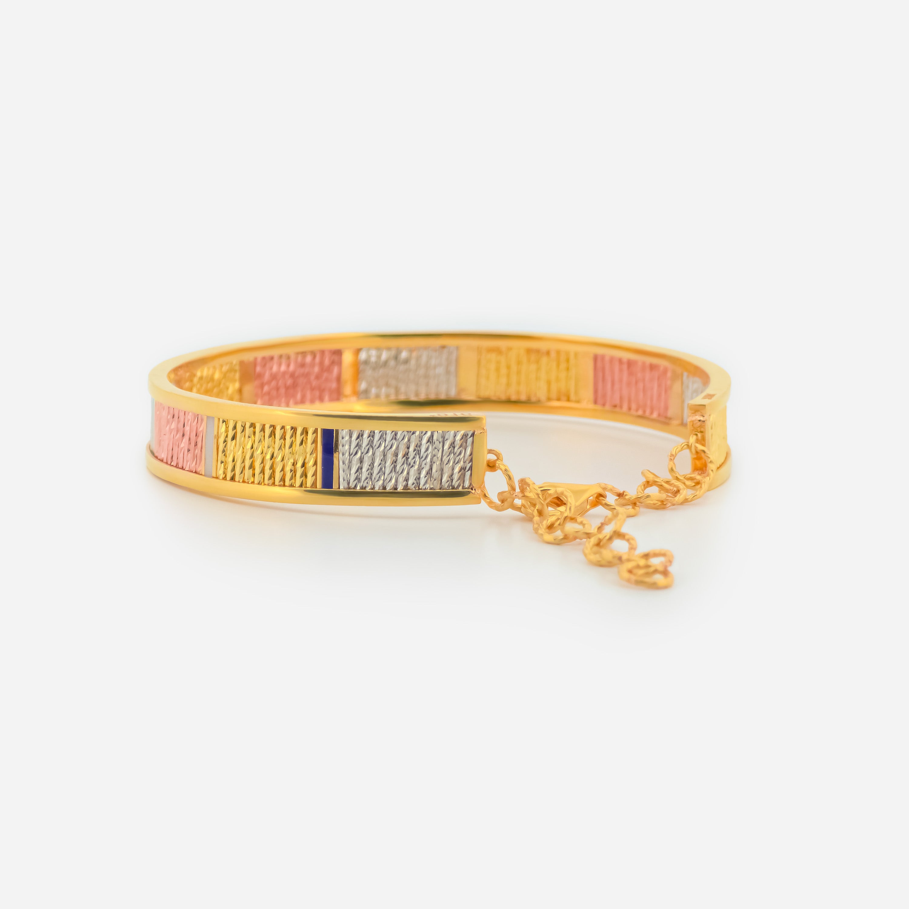 22K Gold Tri-Tone Bracelet