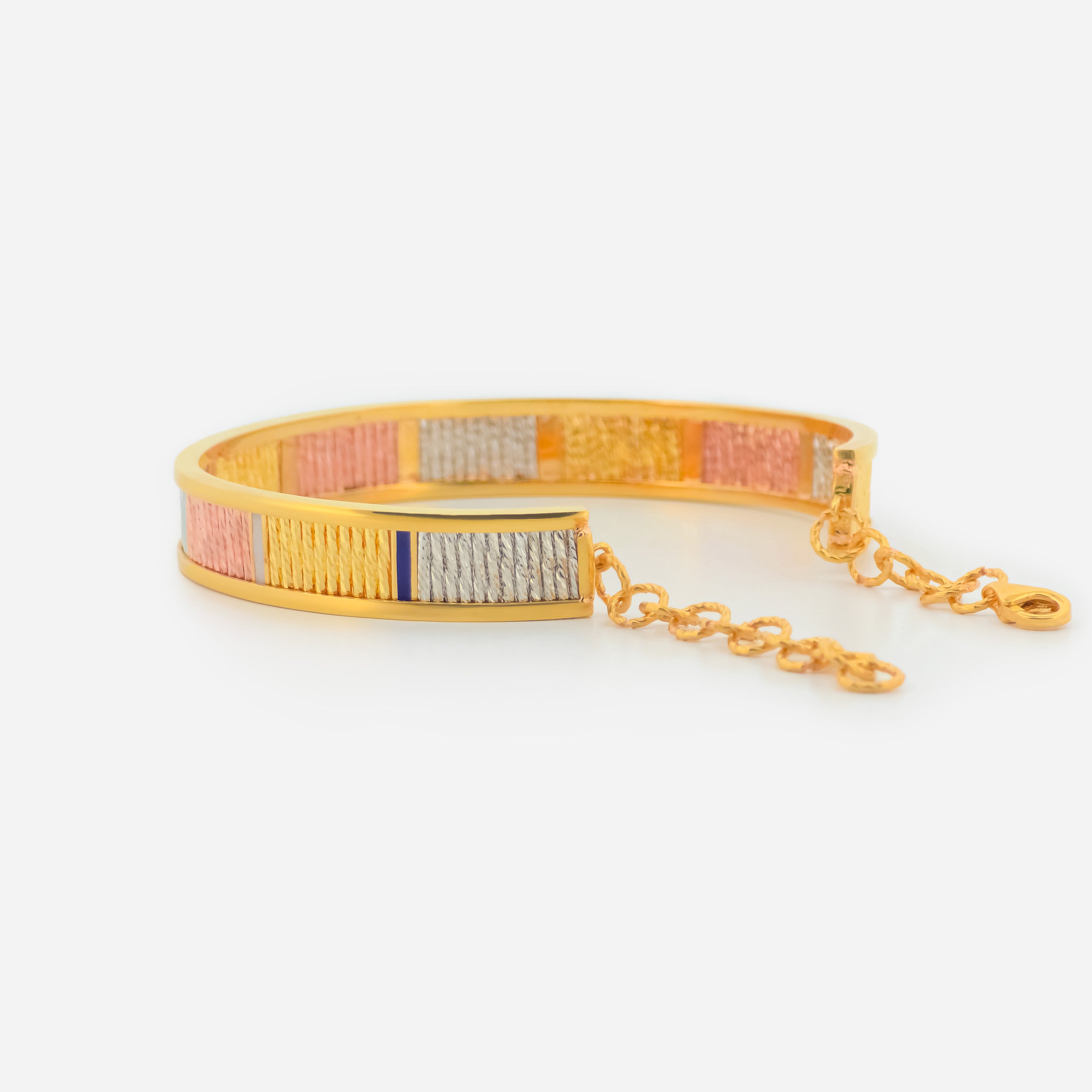 22K Gold Tri-Tone Bracelet