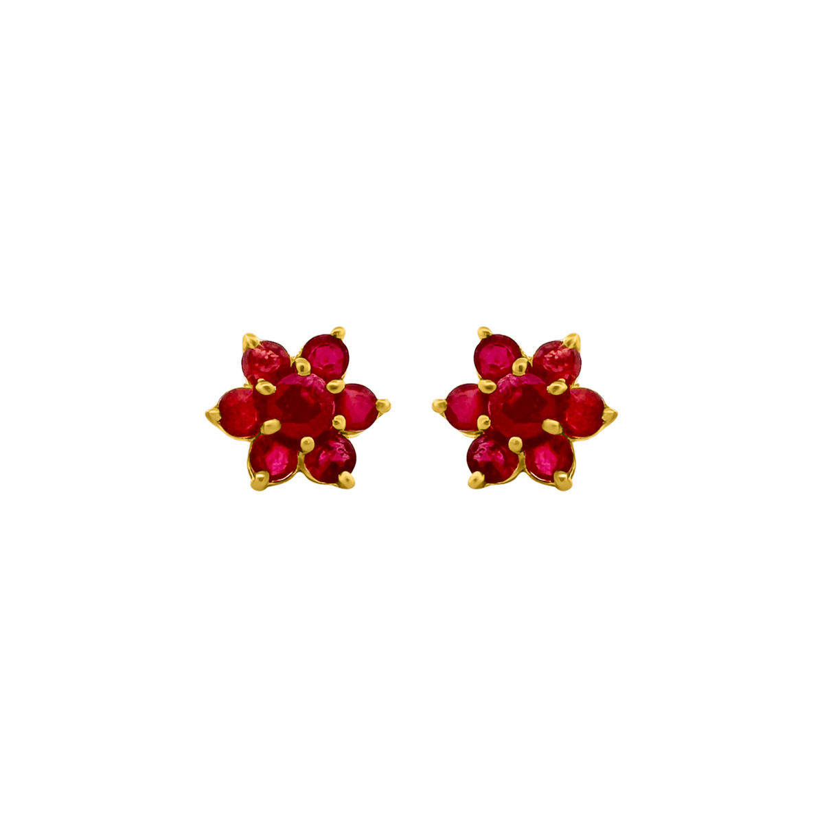 22K Gold Majestic Ruby Earrings