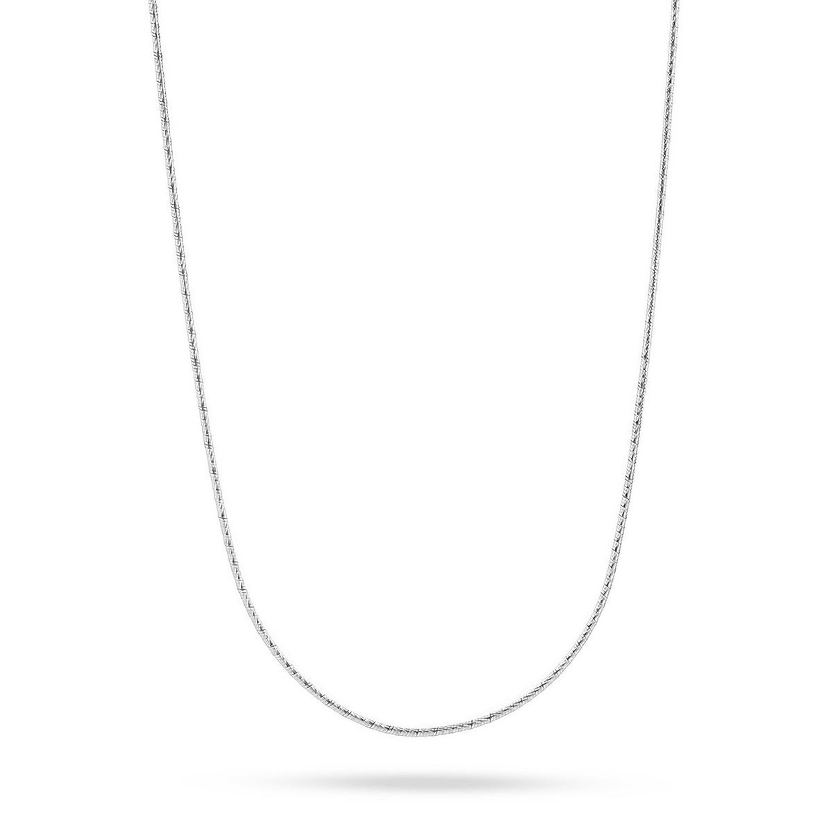 18K White Gold Snake Chain - 18"