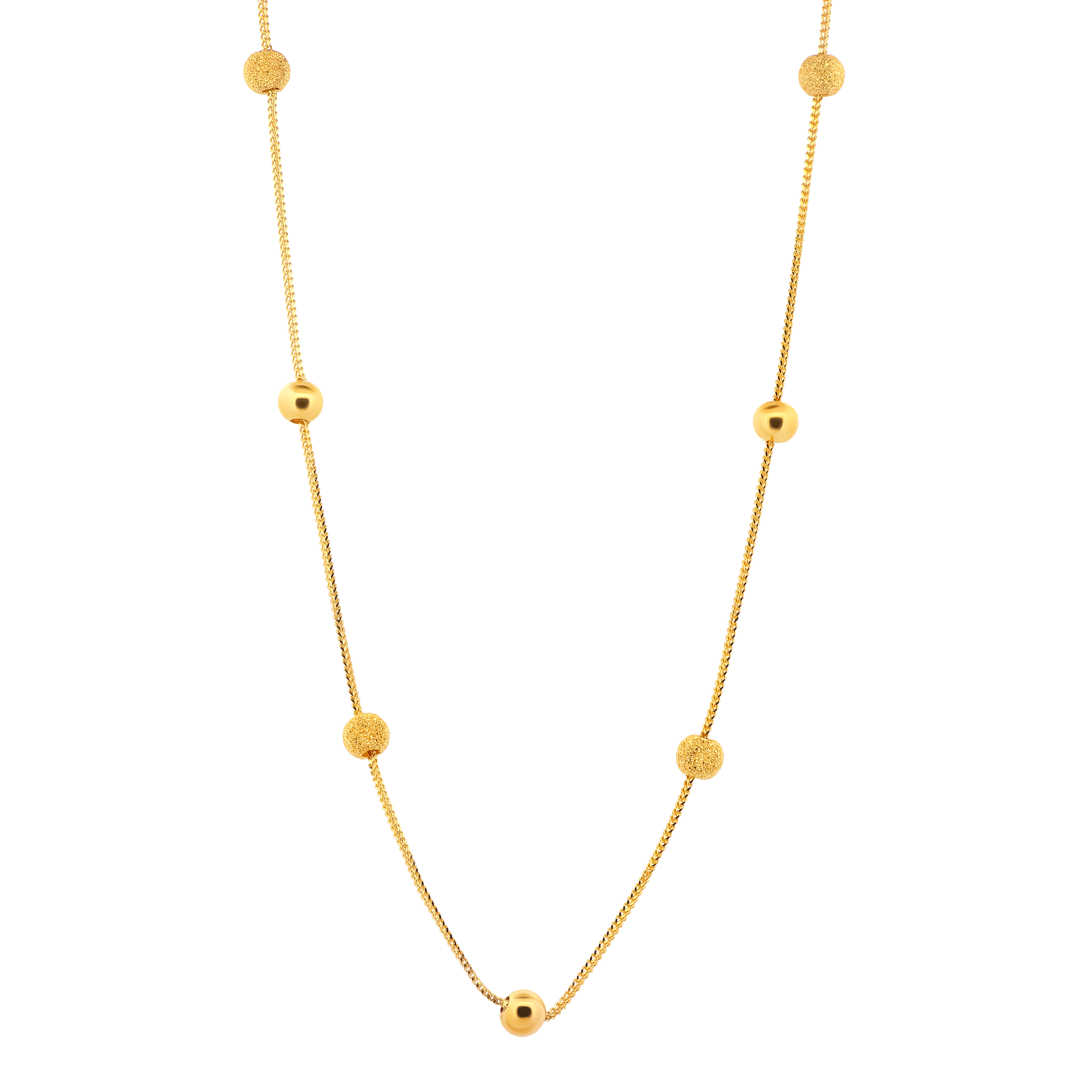 22K Gold Necklace & Earrings Set