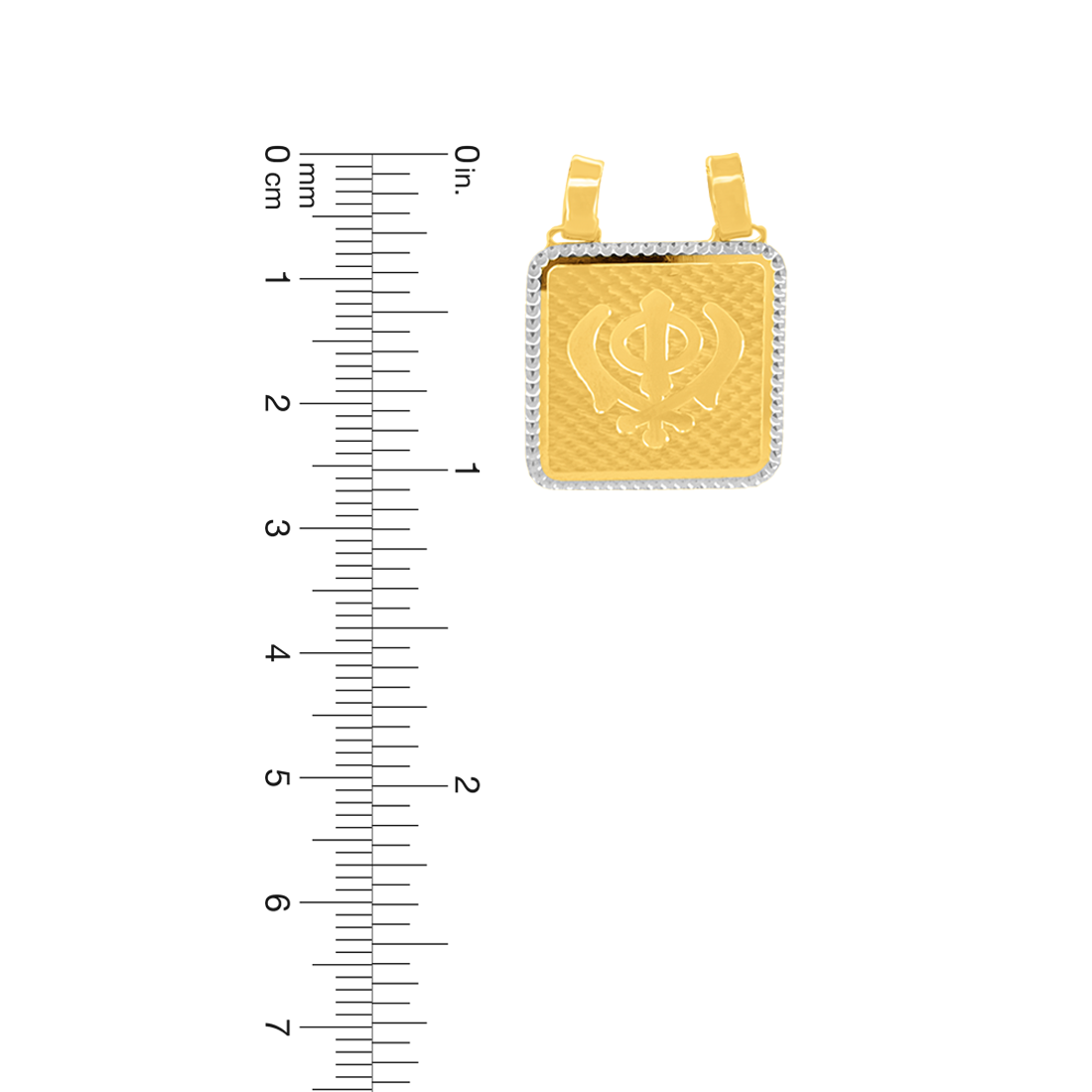 22K Gold Sq Kanda Pendant
