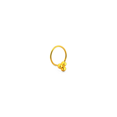 22K Gold Tri-Dot Nose Pin