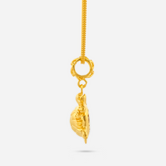 22K Gold Turtle Charm Pendant
