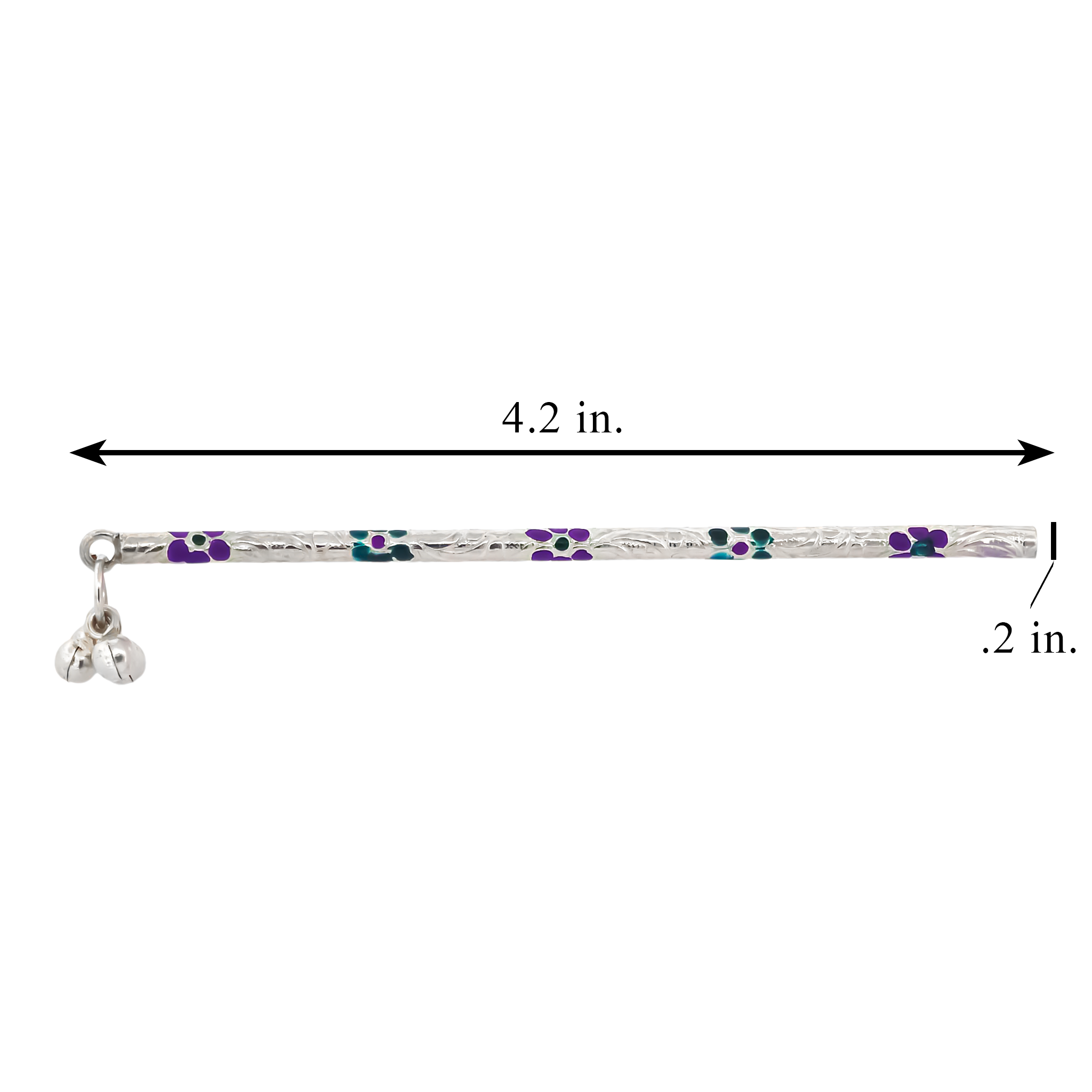Silver Floral Flute