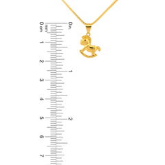 22K Gold Rocking Horse Pendant