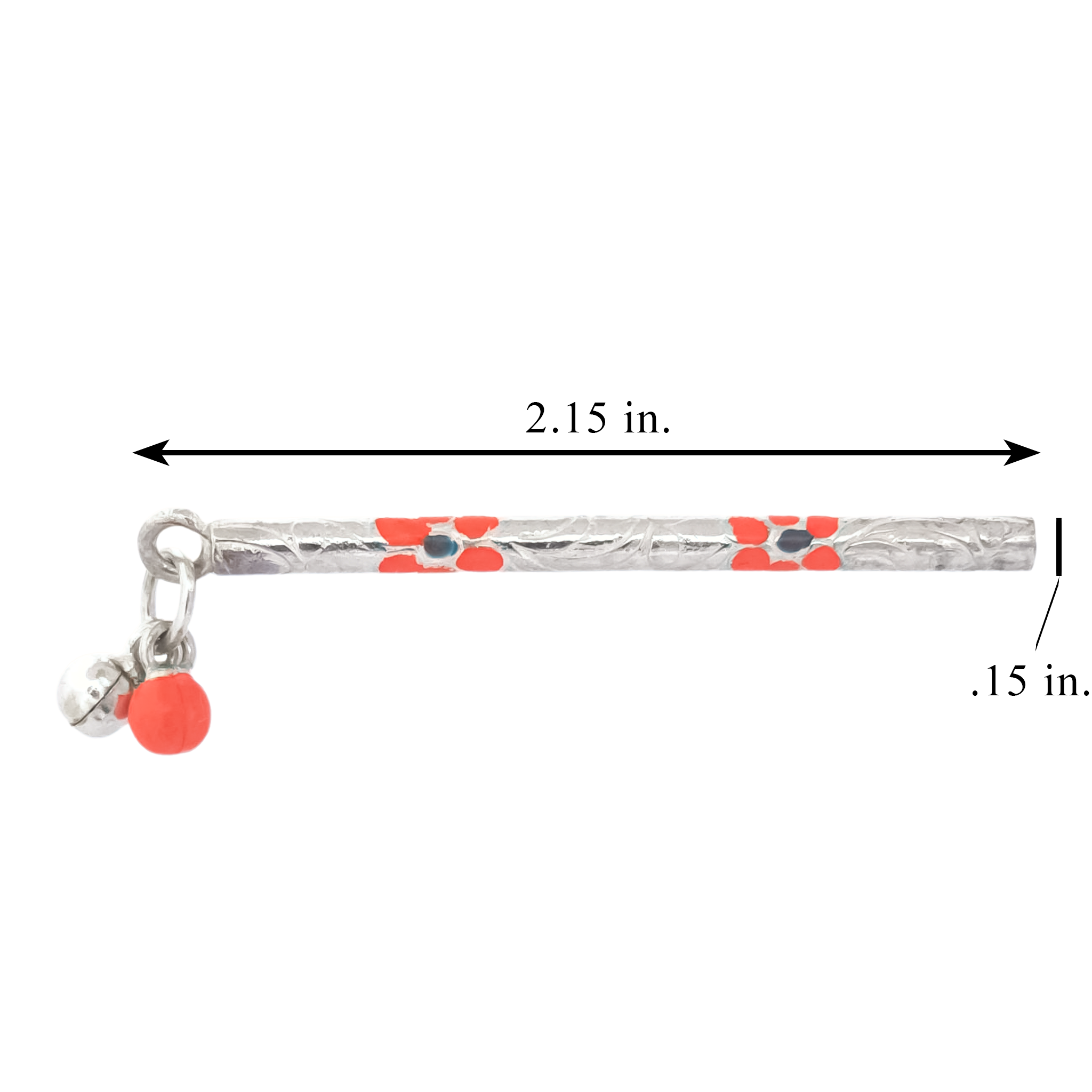 Silver Floral Flute