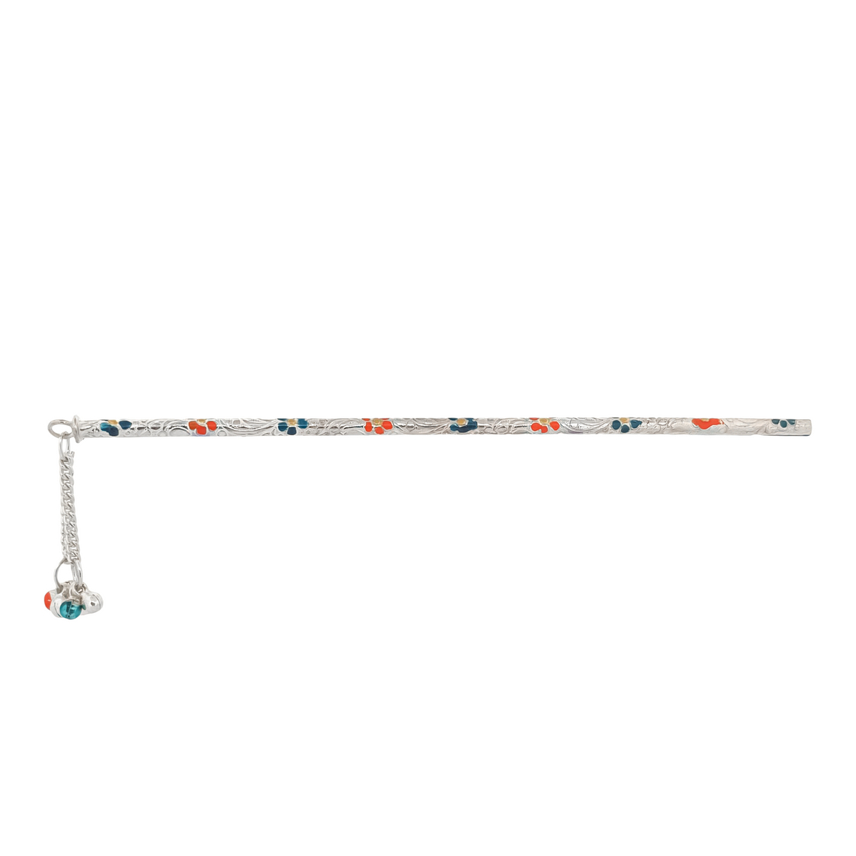 Silver Floral Flute