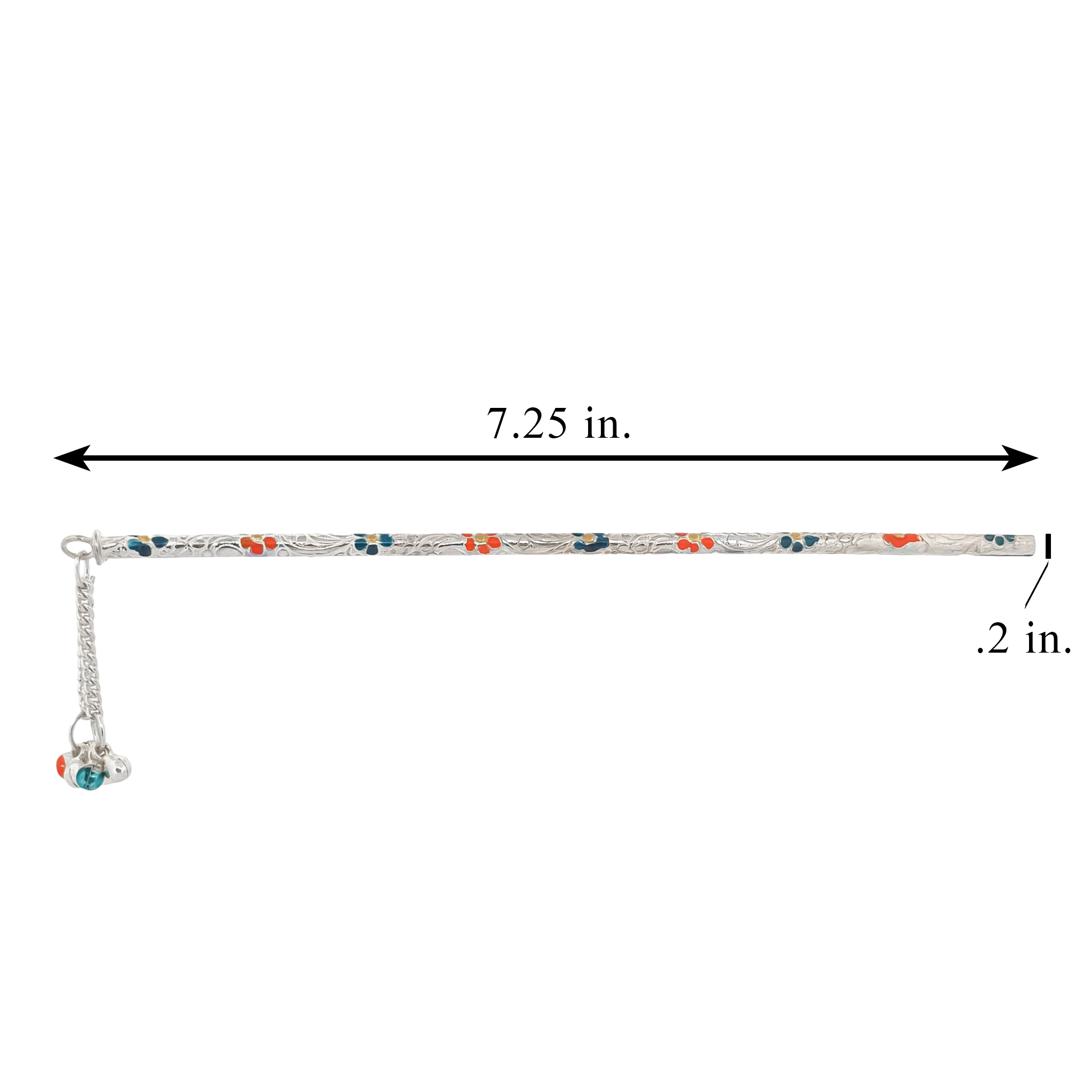 Silver Floral Flute