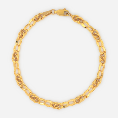 22k Gold Byzantine Style Link Bracelet
