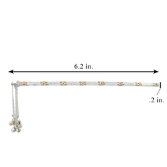 Silver Floral Golden Enamel Flute