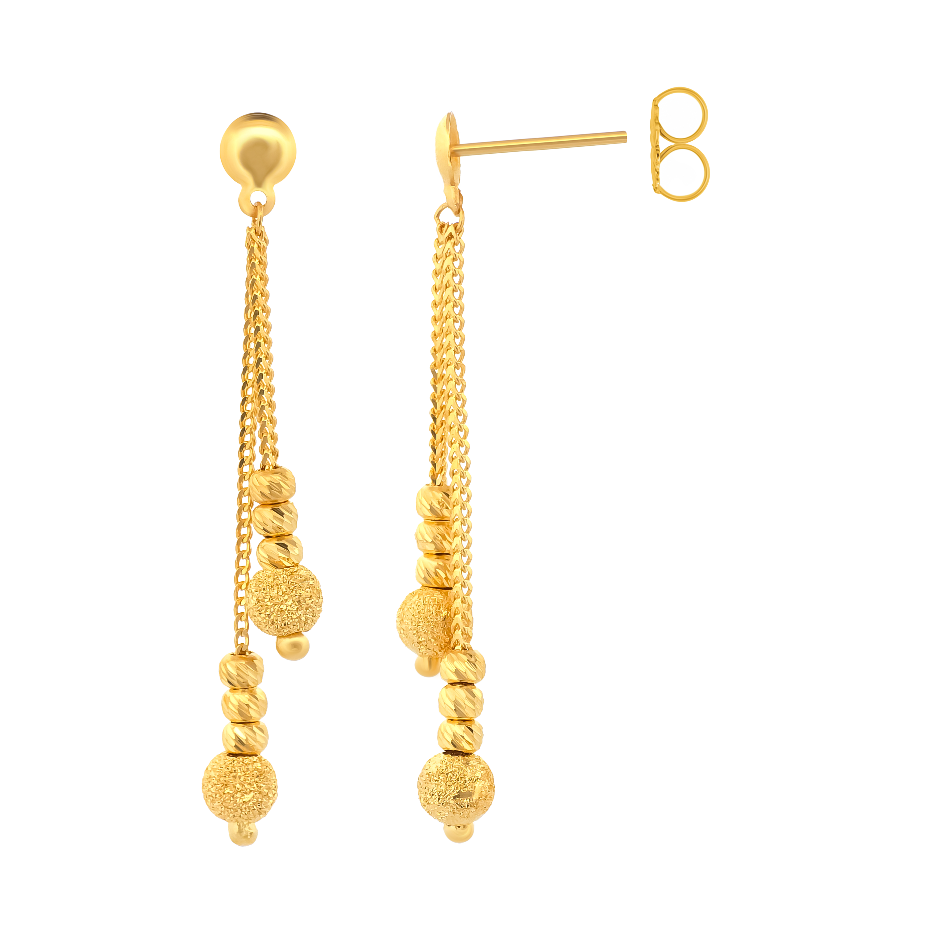 22K Gold Necklace & Earrings Set