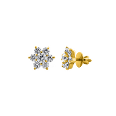 22K Gold  Blooming Brilliance Earrings