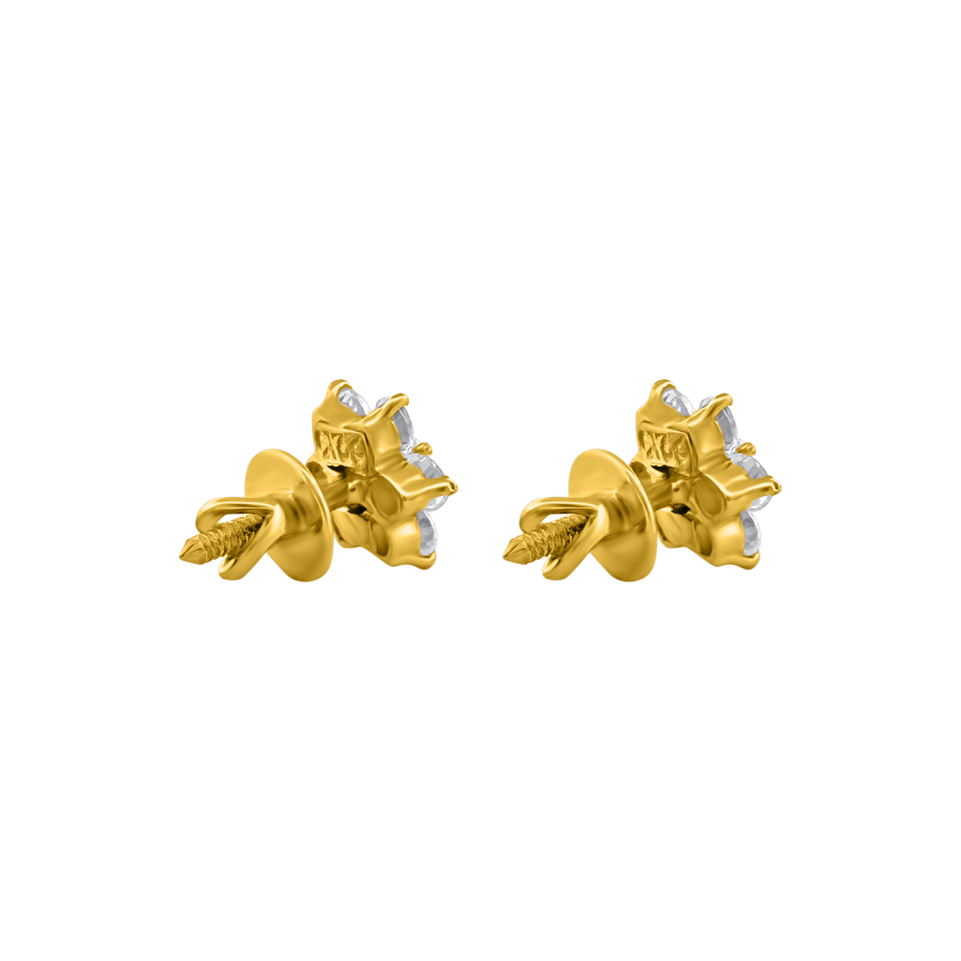 22K Gold  Blooming Brilliance Earrings